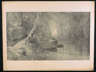 Lithographie mit Angelszene