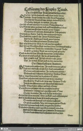 Erklärung des Kupfer-Tituls