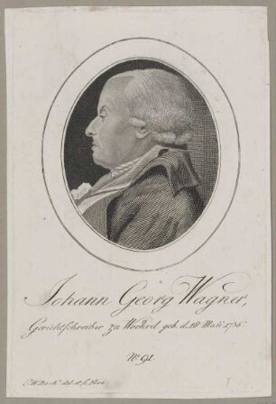Bildnis des Johann Georg Wagner