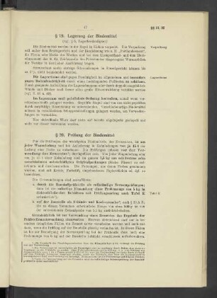 § 20. Prüfung der Bindemittel