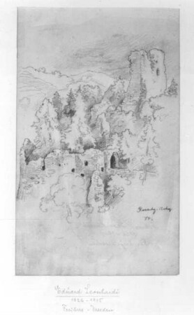 Rosenberg : Rosenberg. Bleistiftzeichnung; 20,4 x 12,3 cm (1874; E. Leonhardi). Freiberg: Stadt- und Bergbaumuseum 58/119