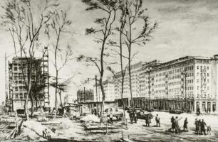 Aufbau in der Stalin-Allee Berlin 1952