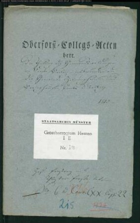 Die Teilung der Gemeindewaldungen von Helminghausen und Beringhausen