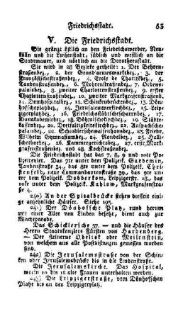 V. Die Friedrichsstadt