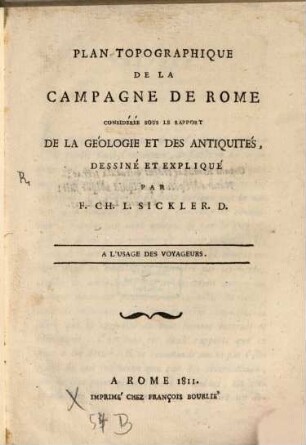 Plan Topographique de la Campagne de Rome, [2]. [Explication]
