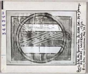 Paris, Bibliothèque Sainte Geneviève: MS 2200, fol. 34v, Weltkarte