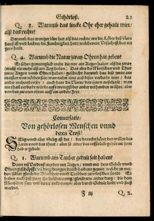 Conversatio/ Von gehörlosen Menschen unnd deren Trost?