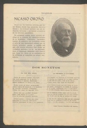 Dos sonetos : La voz del alma [y] La promesa a la carne