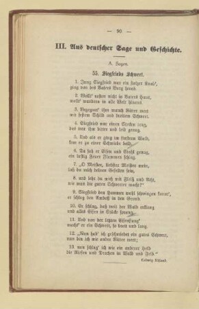III. Aus deutscher Sage und Geschichte
