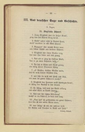 III. Aus deutscher Sage und Geschichte