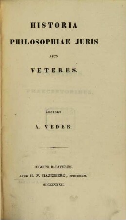 Historia philosophiae iuris apud veteres
