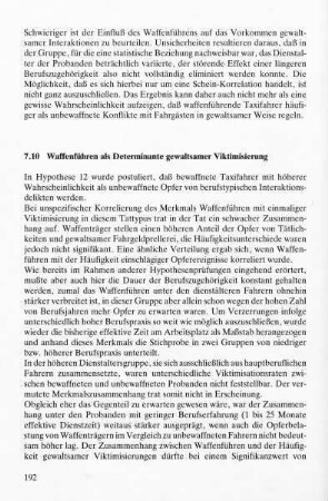 7.10 Waffenführen als Determinante gewaltsamer Viktimisierung