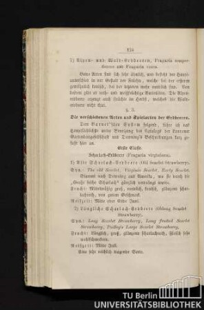 § 3. Die verschiedenen Arten und Spielarten der Erdbeeren.