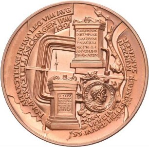 Medaille von Victor Huster zum 55-jährigen Jubiläum der Heilbronner Münzensammler