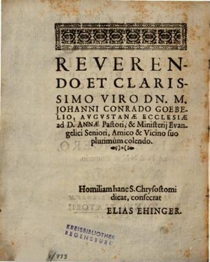 Sancti Patris Nostri, Joannis Archiepiscopi Constantinopolitani, Chrysostomi Oratio In Pentecoste.