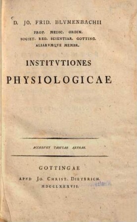 Institutiones physiologicae