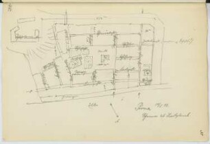 Pirna: Lageplan Stadtzentrum (aus: Skizzen- und Fotoalbum 17)