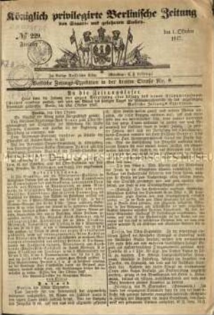 Zeitung für die Allgemeine Öffentlichkeit. 1847