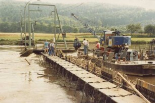 Wehr Wilhelmshausen/Fulda bei Hochwasser