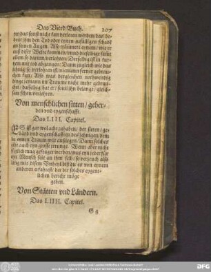 Von menschlichen sitten/ geberden und eygenschafft. Das LIII. Capitel.