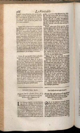 Chapitre XLV. = Das fünff und viertzigste Capitel. - Chapitre LVIII. = Das acht und fünfftzigste Capitel.