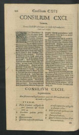 Consilium CXCI. - Consilium CC.