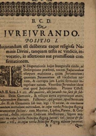 De jvrejvrando, ac speciatim quoque academico, positionum selectiorum decas