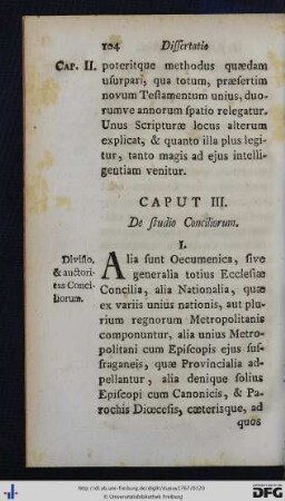 Caput III. De studio Conciliorum.
