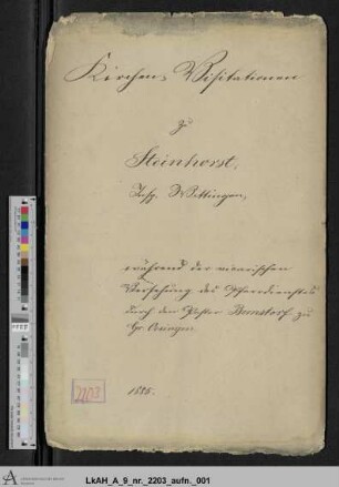 Steinhorst: Visitationsakten