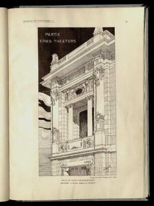 Detail zu einem Concurrenzproject. Architekt: Ladislaus Fiedler.
