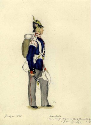 Uniformbild, Tambour der Garde der preußischen Armee (1864)