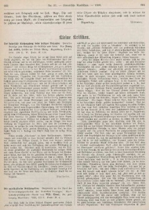 663-666 Kleine Kritiken