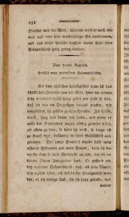 Das dritte Kapitel. Enthält neue interessante Bekanntschaften.
