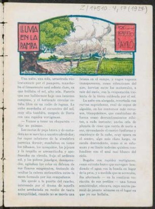 Lluvia en la pampa