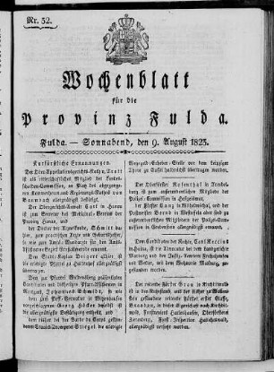 Nr. 32, Ausgabe vom 9. August 1823