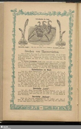 Brechen von Theeservietten
