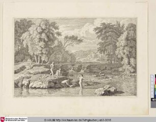 [Landschaft mit Badenden; Landscape with bathers]