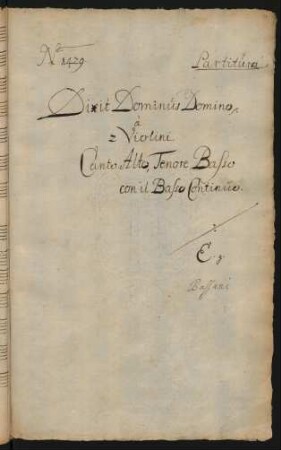 Dixit Dominus; V (4), strings, bc; e-Moll