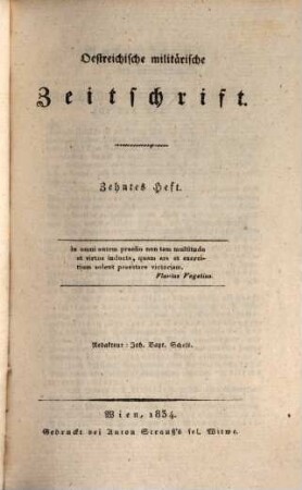 Oestreichische militärische Zeitschrift. 1834, 4
