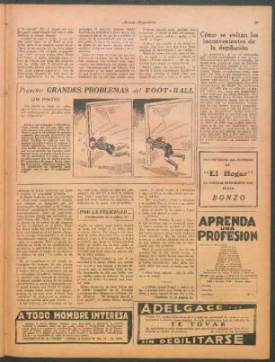 Pequeños grandes problemas del foot-ball [Dibujos] : Los postes