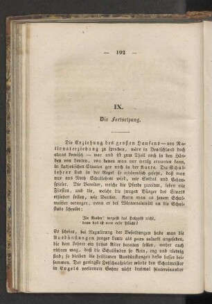 IX. Die Fortsetzung.