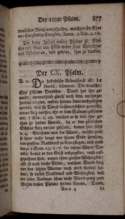Der CX. Psalm.