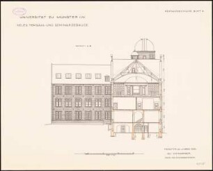 Universität Münster Hörsaal- und Seminargebäude: Querschnitt 1:100