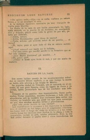 IX. - Rancho de La Laja.