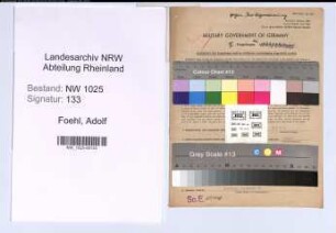 Entnazifizierung Adolf Foehl , geb. 04.01.1893 (Schuhmacher)