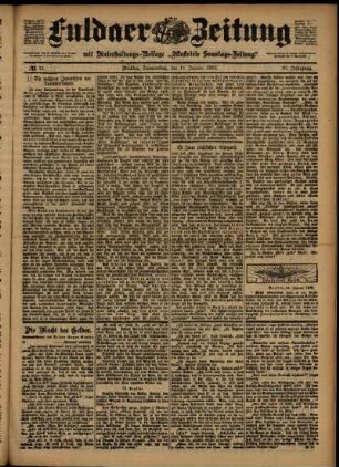 Ausgabe vom Donnerstag, den 15. Januar 1903.