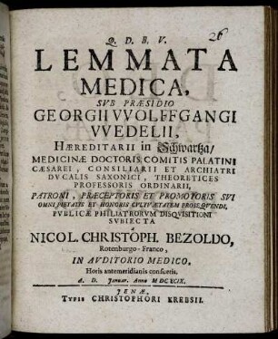 Lemmata Medica