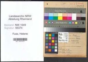 Entnazifizierung Helene Fuss , geb. 08.01.1890 ()