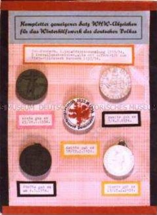 WHW-Abzeichen, Porzellanabzeichen, Straßensammlung im Gau Pommern 1934