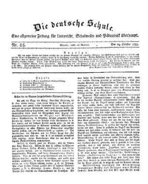 Ueber die in Baiern herzustellende Nationalbildung